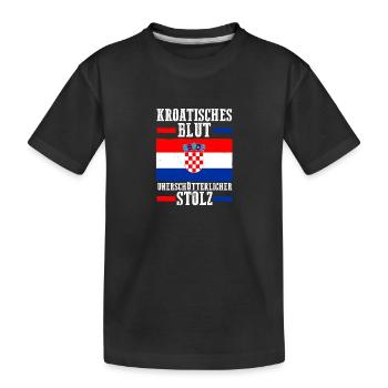 Croate Croate Croatie - T-shirt bio Premium Enfant - noir - Devant