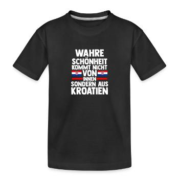 Croate Croate Croatie - T-shirt bio Premium Enfant - noir - Devant