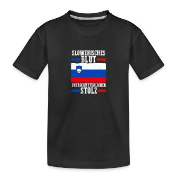 Slovènes Slovénie - T-shirt bio Premium Enfant - noir - Devant
