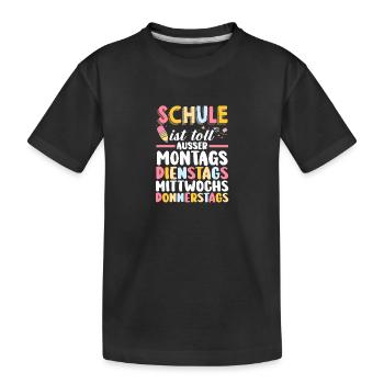Cadeau de rentrée scolaire pour l’école primaire de première année - T-shirt bio Premium Enfant - noir - Devant