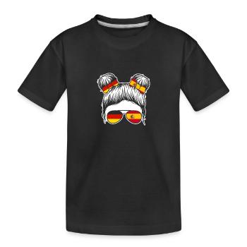 Spanier Deutschland Spanien - Kinder Premium Bio T-Shirt - Schwarz - Vorne
