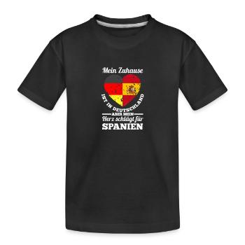 Spanier Deutschland Spanien - Kinder Premium Bio T-Shirt - Schwarz - Vorne