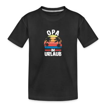 Vacation Vacationer Grandfather Grandpa - Kids' Premium Organic T-Shirt - black - Front