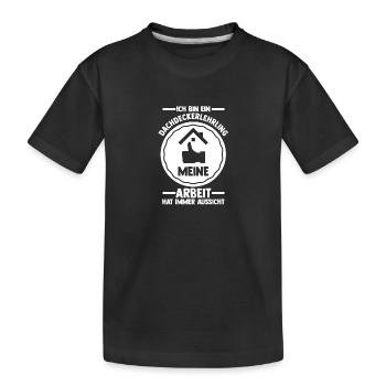 Formation en toiture apprenti couvreur Auzbi - T-shirt bio Premium Enfant - noir - Devant