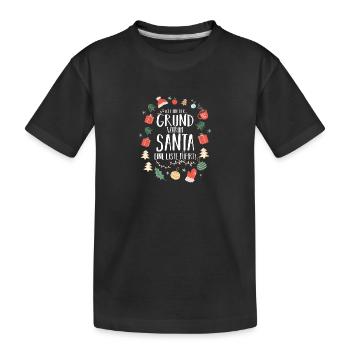 Weihnachtsmann Weihnachten Weihnachts - Kinder Premium Bio T-Shirt - Schwarz - Vorne
