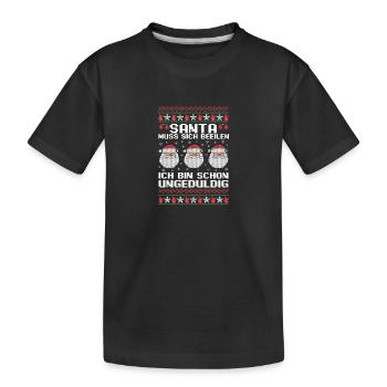 Père Noël Noël Noël - T-shirt bio Premium Enfant - noir - Devant