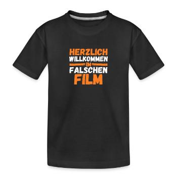 Bienvenue dans le mauvais film - T-shirt bio Premium Enfant - noir - Devant