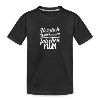 Bienvenue dans le mauvais film - T-shirt bio Premium Enfant - noir - Devant