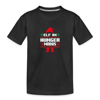 Elfe de Noël Noël Père Noël Faim El - T-shirt bio Premium Enfant - noir - Devant