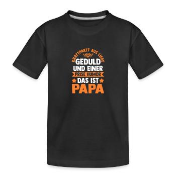 Vater Papa - Kinder Premium Bio T-Shirt - Schwarz - Vorne