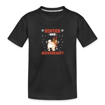 Dog Reindeer was sold out Christmas - Kids' Premium Organic T-Shirt - black - Front