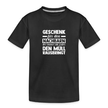 Nachbarschaft Bester Nachbar - Kinder Premium Bio T-Shirt - Schwarz - Vorne