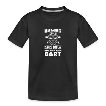 Motard barbu Moto barbu - T-shirt bio Premium Enfant - noir - Devant