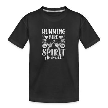 Colibris Colorés Conservation de la Nature - T-shirt bio Premium Enfant - noir - Devant