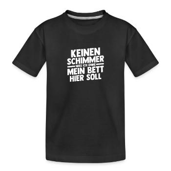 Lève-tard Shlafen paresseux - T-shirt bio Premium Enfant - noir - Devant