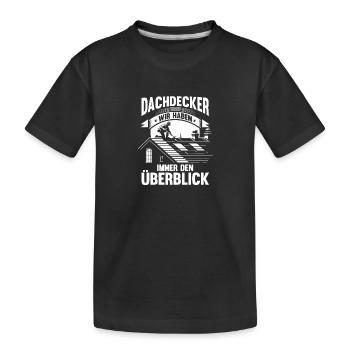 Master Roofer Roofer - Kids' Premium Organic T-Shirt - black - Front