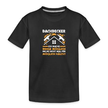 Master Roofer Roofer - Kids' Premium Organic T-Shirt - black - Front