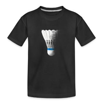 Volant de badminton - T-shirt bio Premium Enfant - noir - Devant
