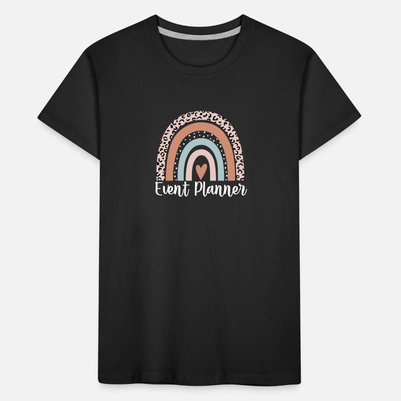 Event Planner Rainbow Leopard Funny Event Planner Kids' Premium Organic T-Shirt
