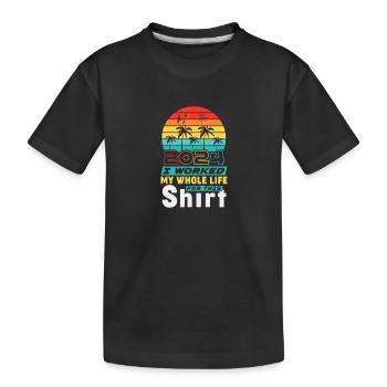 Im Ruhestand 2024 Ich habe mein ganzes Leben dafür gearbeitet - Kinder Premium Bio T-Shirt - Schwarz - Vorne