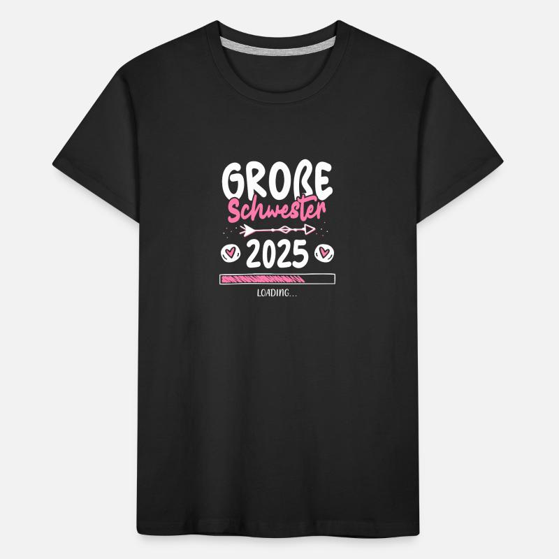 Große Schwester 2025 Loading Kinder Premium Bio T-Shirt
