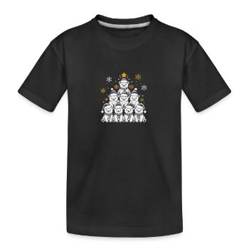 Polar Bear Weihnachten Polar Bear - Kinder Premium Bio T-Shirt - Schwarz - Vorne