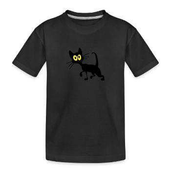 chat noir - T-shirt bio Premium Enfant - noir - Devant