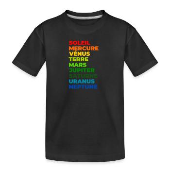 Le Système solaire - T-shirt bio Premium Enfant - noir - Devant