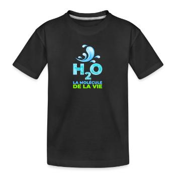 l'eau, la Molecule de la vie - T-shirt bio Premium Enfant - noir - Devant