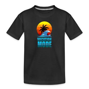 Vacation Mode - Kids' Premium Organic T-Shirt - black - Front