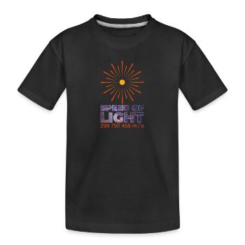 Speed of light - Kids' Premium Organic T-Shirt - black - Front