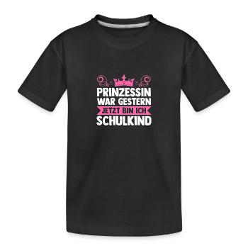 Kindergarten Graduate Princess School Enrollment Schoolchild - Kids' Premium Organic T-Shirt - black - Front