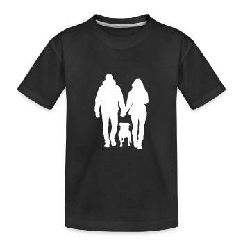 Paar mit Stafford - Kinder Premium Bio T-Shirt - Schwarz - Vorne