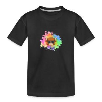 Bovins de buffle Bœufs - T-shirt bio Premium Enfant - noir - Devant
