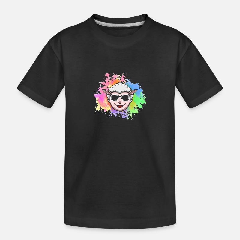 Schäfer Schaf - Kinder Premium Bio T-Shirt - Schwarz