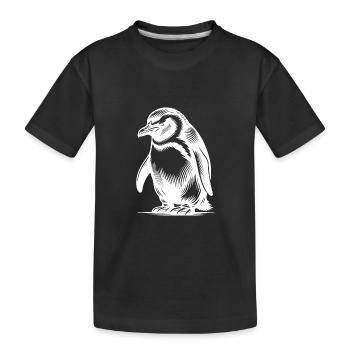 Cunning Clever Kids Pingouin Style de tatouage - T-shirt bio Premium Enfant - noir - Devant