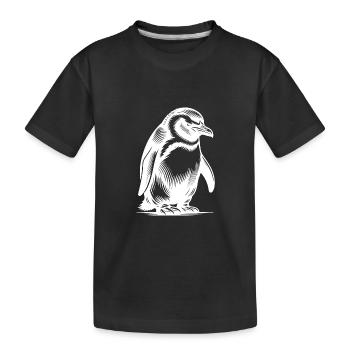 Clever Little Kids Pingouin Style de Tatouage - T-shirt bio Premium Enfant - noir - Devant