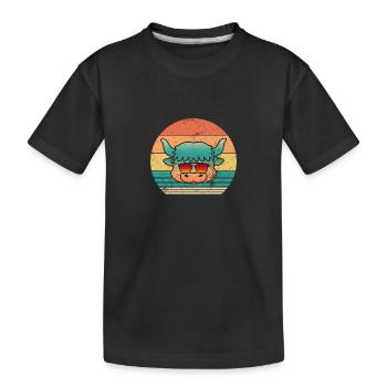 Bovins de buffle Bœufs - T-shirt bio Premium Enfant - noir - Devant