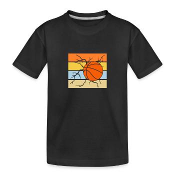 Basketballspieler Basketball - Kinder Premium Bio T-Shirt - Schwarz - Vorne