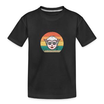 Schäfer Schaf - Kinder Premium Bio T-Shirt - Schwarz - Vorne