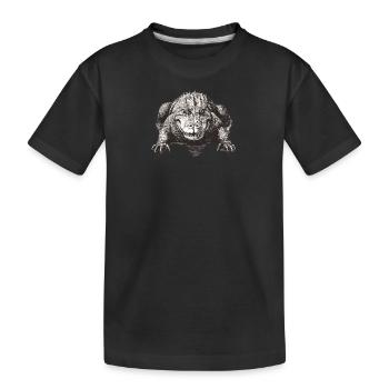 Australian Aligator - Kinder Premium Bio T-Shirt - Schwarz - Vorne