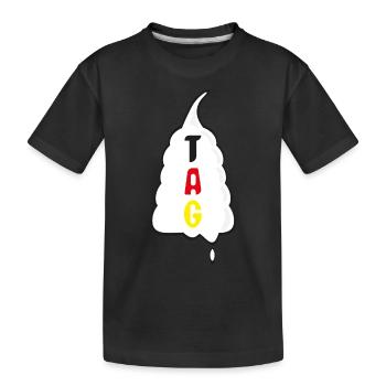 Sahne Tag mit Deutschlandfarben. - Kinder Premium Bio T-Shirt - Schwarz - Vorne
