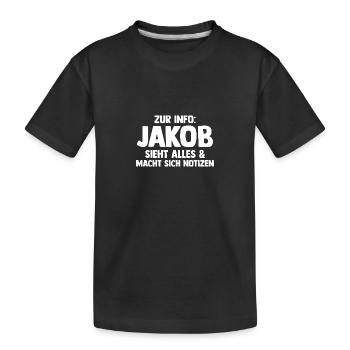 Jacob - T-shirt bio Premium Enfant - noir - Devant