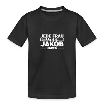 Jacob - T-shirt bio Premium Enfant - noir - Devant