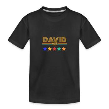 David - Kinder Premium Bio T-Shirt - Schwarz - Vorne