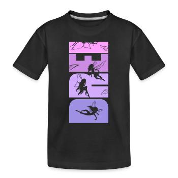 Feen 3. Geburtstag 3 Jahre alt Mädchen Fee - Kinder Premium Bio T-Shirt - Schwarz - Vorne
