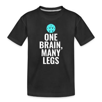 Ein Gehirn Viele Beine Synchronschwimmen Schwimmer - Kinder Premium Bio T-Shirt - Schwarz - Vorne