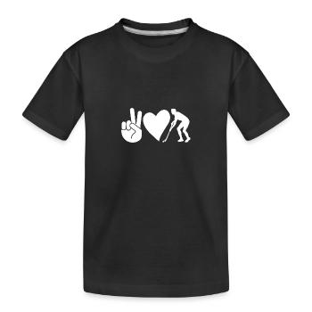 Joueurs de hockey sur gazon Hockey sur gazon - T-shirt bio Premium Enfant - noir - Devant