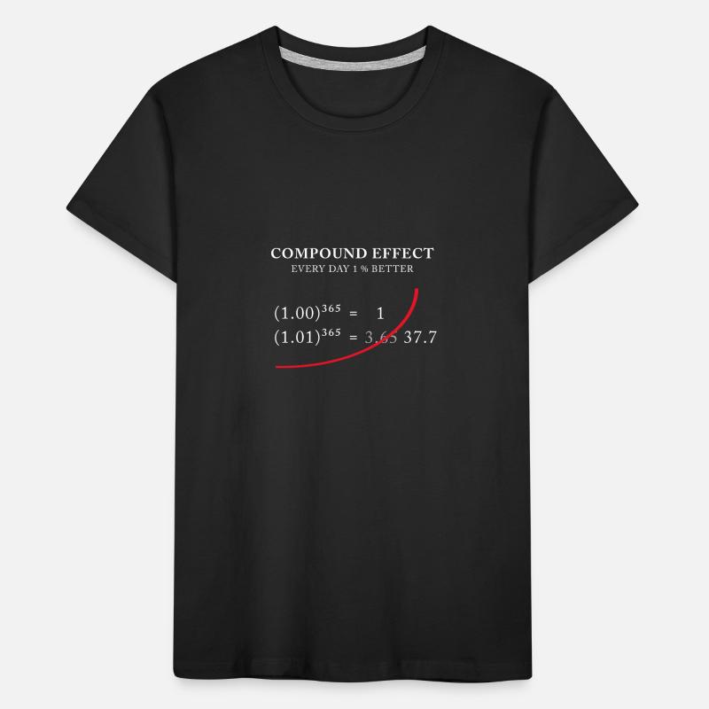 Compound Effect – 1% better every day Kids' Premium Organic T-Shirt