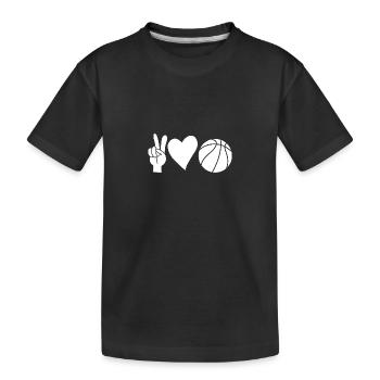 Basketballspieler Basketball - Kinder Premium Bio T-Shirt - Schwarz - Vorne